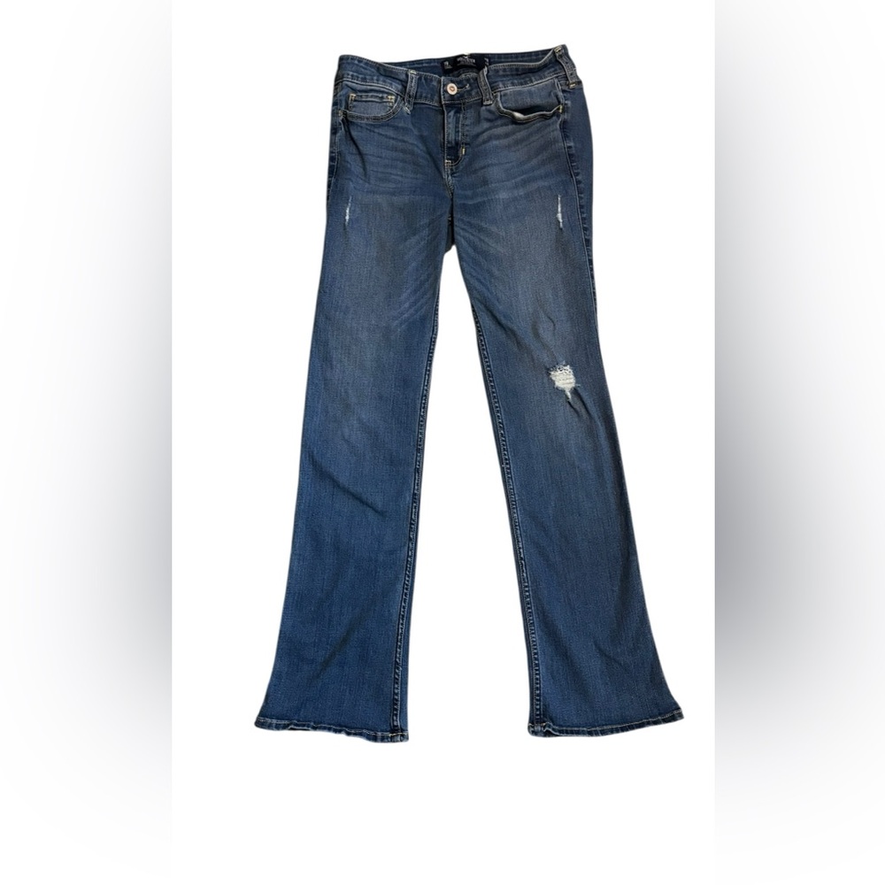 Hollister Low Rise Bootcut Jeans Size 7 Dark Wash Y2K Flare Denim